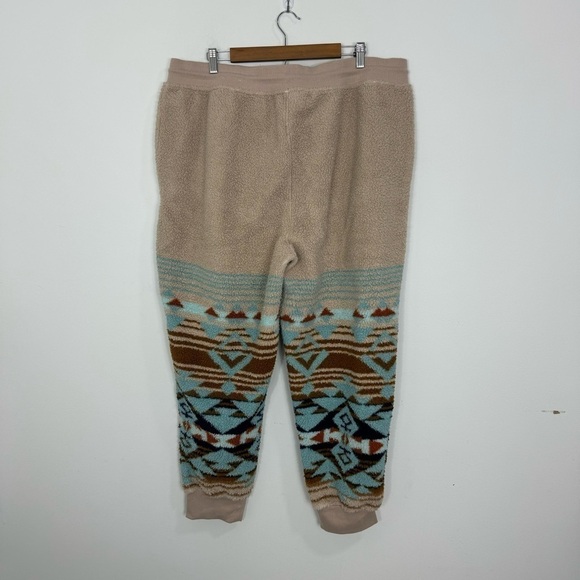 SUN + STONE Men's Desert Snow Geo-Print Fleece Joggers Size XXL Aztec Western - Picture 5 of 15